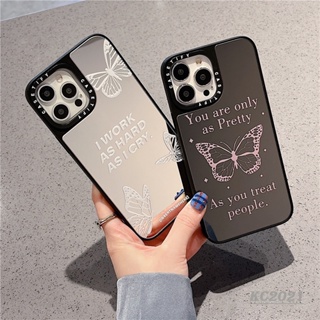 เคสโทรศัพท์มือถือกระจก กันกระแทก ลายผีเสื้อ สําหรับ Samsung Galaxy S23 Ultra S22 Plus S21 FE S20 Note20 Ultra A12 A13 A14 A22 A23 A24 A32 A33 A34 A51 A52 A53 A54 A71 A72 A73