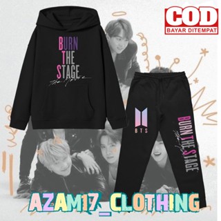 เสื้อกันหนาว มีฮู้ด ลาย BTS Burn The Stage Boyband สไตล์เกาหลี สําหรับเด็กผู้ชาย และเด็กผู้หญิง