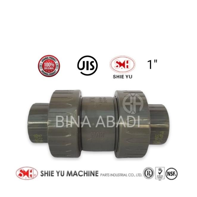 วาล์วตรวจสอบบอล Pvc True Union 1 นิ้ว Jis Sh เต้ารับ/เกลียวไต้หวัน
