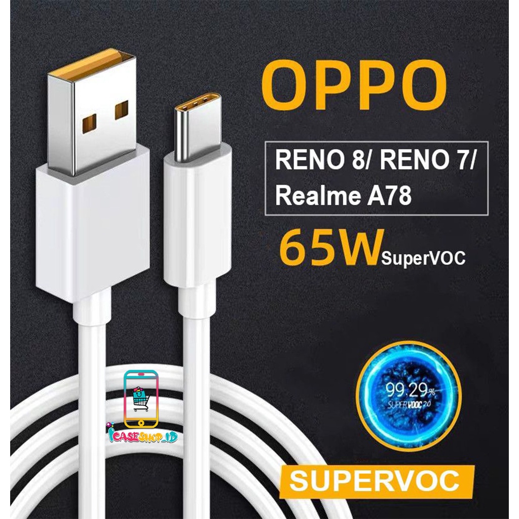 IC3095 Oppo Reno 8 Super VOOC Data Cable Super Fast Charging สําหรับ Oppo Reno 8 8Z Reno 8T Reno 7 7