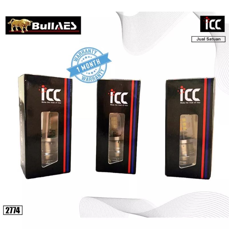 MATA ICC H6 Bulb I H6 LED Lamp 2 ด้าน 12 LED eyes H6 ACDC ยี่ห้อ ICC LM02 Super Bright