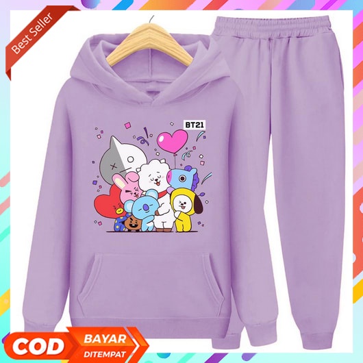One Set Mixue Cringkel / Viral Mixue Ymf Childrens Clothing Set - ชุดสเวตเตอร์มีฮู้ด Bt