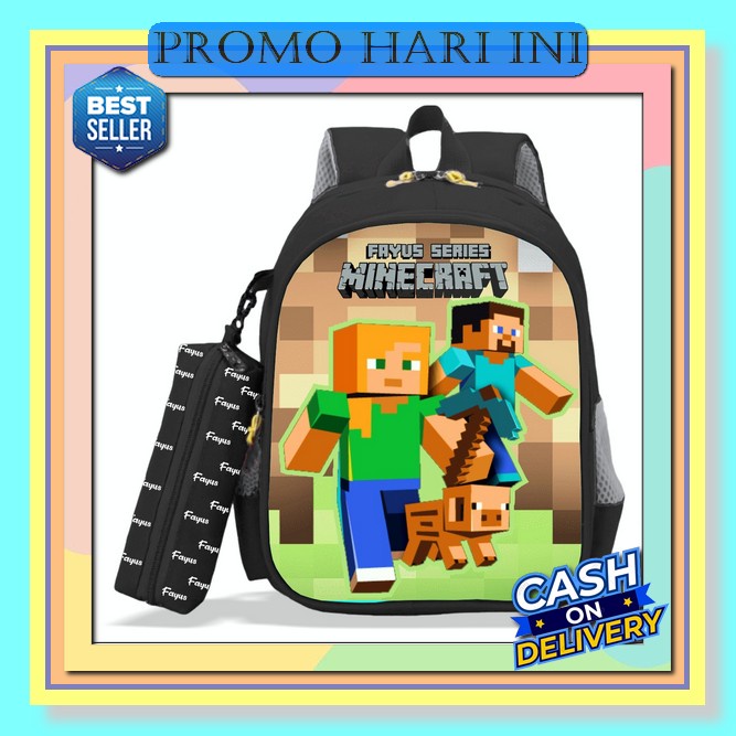 Roblox Backpack School Backpack กระเป๋านักเรียนอนุบาล Pony Horse and Cartoon Dino Motif Dinosaur Ani