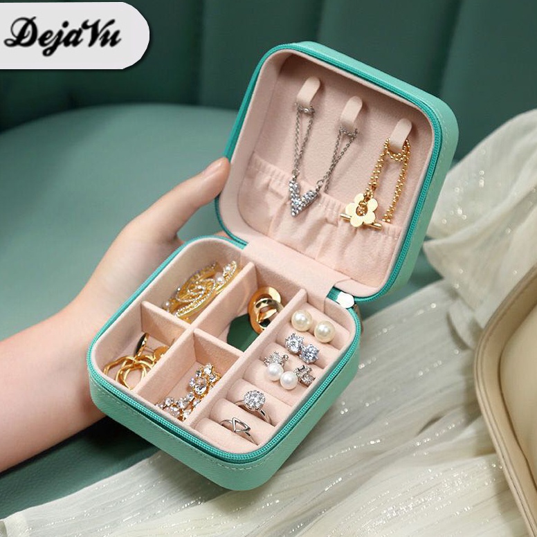 ราคาพิเศษ Dejavu Travel กล่องเครื่องประดับ Mini Gold Storage Storage Organizer เครื่องประดับสร้อยข้อ