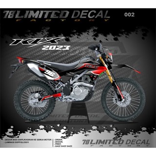 สติกเกอร์รูปลอก KLX 150 2023 Fullbody_ Sticker Dekal KLX 150 SM 2023 Supermoto 002 Design