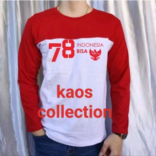 เสื้อยืดแขน Pjng 17august 45 HUT 78 สีแดง และสีขาว