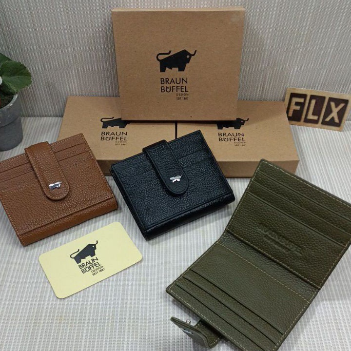 ⁂All GW0GS Mini กระเป๋าสตางค์พับ + การ์ดหนังวัวแท้ Q81 ✵ล่าสุด