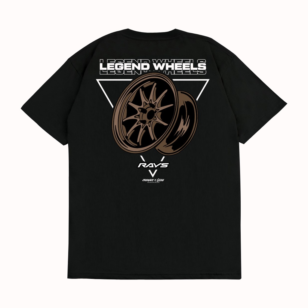 KRMK เสื้อยืด Unisex Distro พร้อม RAYS CE28 LEGEND WHEELS ขอบภาพ