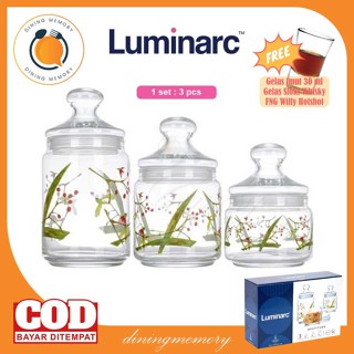 Lunarc ขวดโหลแก้ว สําหรับใส่เครื่องดื่ม 3 ชิ้น ต่อชุด