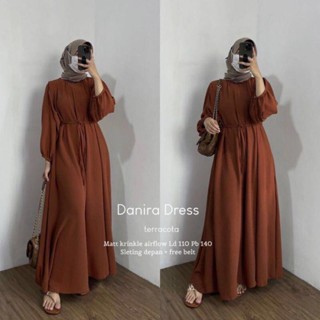 Gamis TERBARU DANIRA DRESS WD M L XL XXL ชุดเดรสสั้น แขนกุด สีดํา สีฟ้า สไตล์เกาหลี สําหรับผู้หญิงมุสลิม