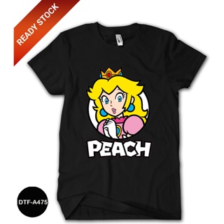 เสื้อยืด ผ้าฝ้าย พิมพ์ลาย Mario Bros 24s DTF-A475 สําหรับเด็ก