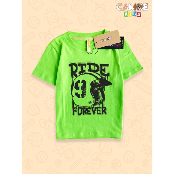 เสื้อยืดมอเตอร์ไซค์ CAMOE Kids Racing Ride Forever Classic