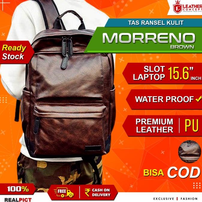 Morreno Men 's Leather Backpack Limited Stock