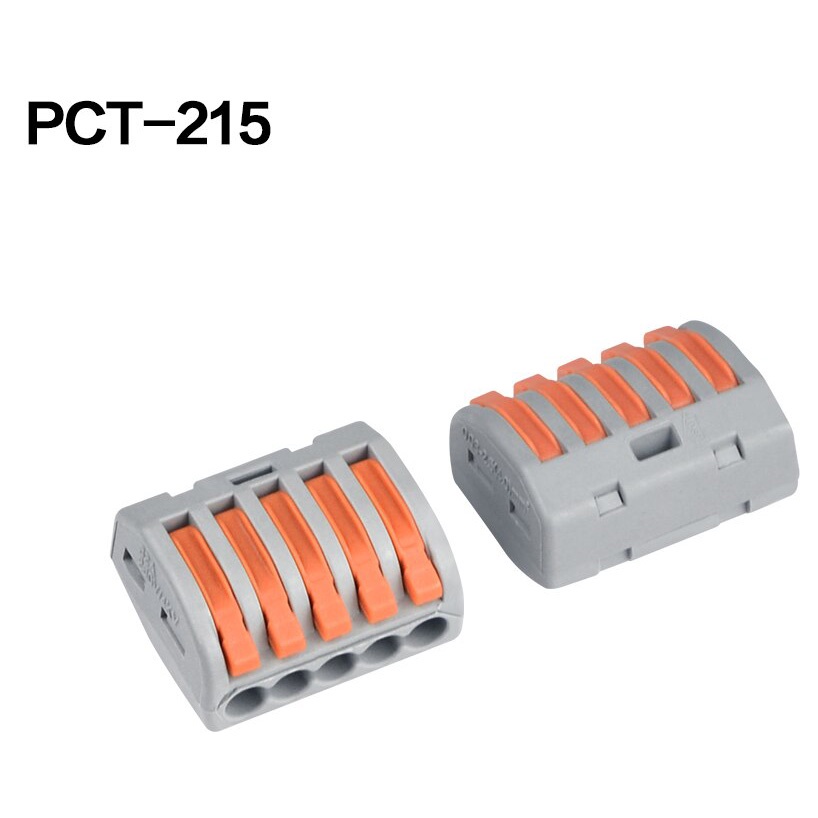 R3S Guillermo Terminal Block ขั้วต่อสายไฟ Plug-in Wire Connector - PCT-215 - สีเทา R3WS