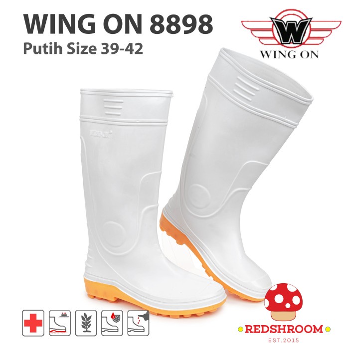 รองเท้าบู๊ทสีขาว Wing On 8898