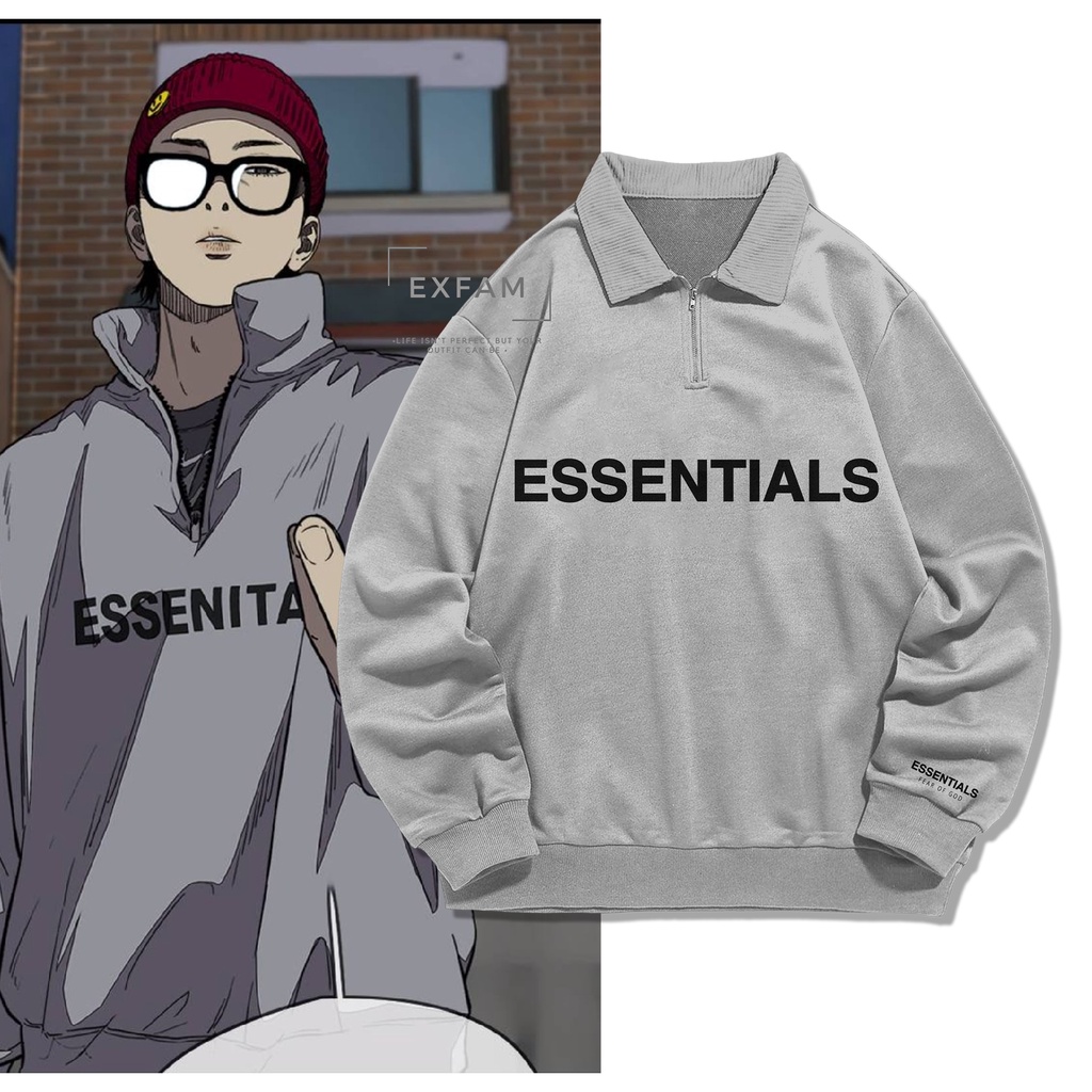 เสื้อแจ็คเก็ตครึ่งซิป/Halfzip Essentials Jayjo Wind Breaker Comic Wind Breaker