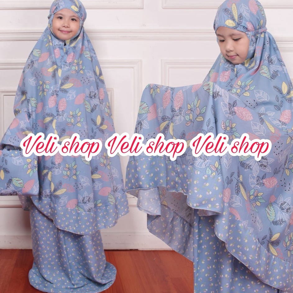 CodeVv2V6 เสื้อคลุมละหมาดสําหรับเด็กสําหรับอายุ 5-9 ปี วัสดุเรยอนบาหลี เสื้อคลุมละหมาด AWENA