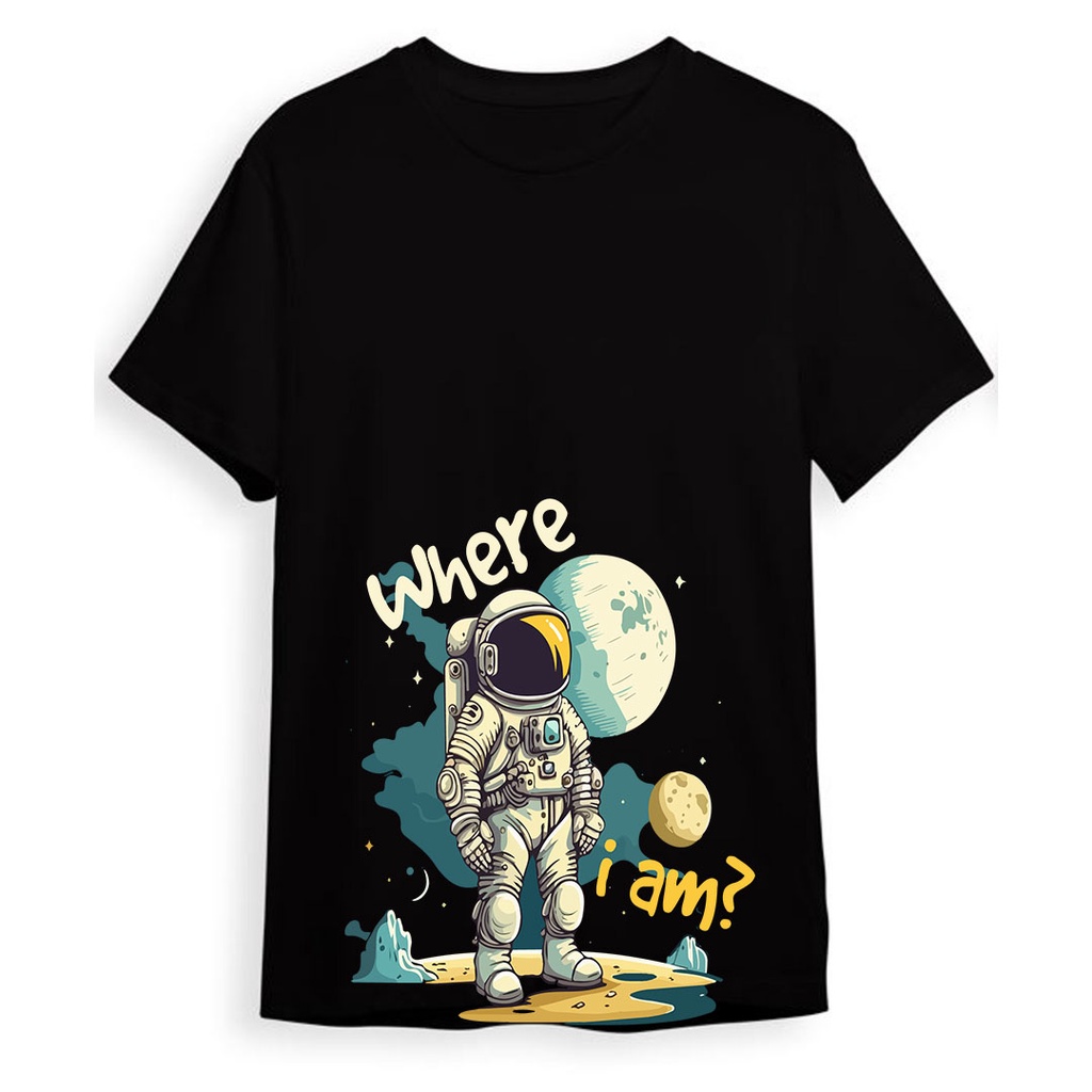 เสื้อยืด พิมพ์ลายนักบินอวกาศ distro Where I Am