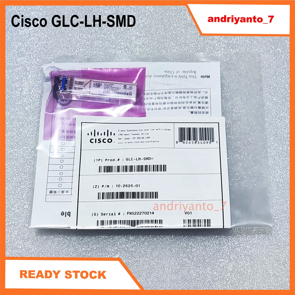 SFP 1G Singlemode 10 กม. Cisco GLC-LH-SMD