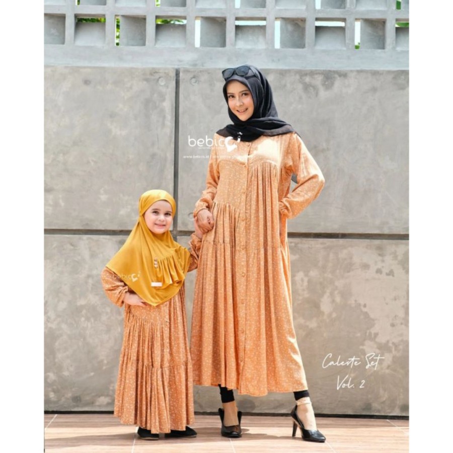 BEBICA Caleste MIDI Dress Mom Dress Ibu - Butter Chesse