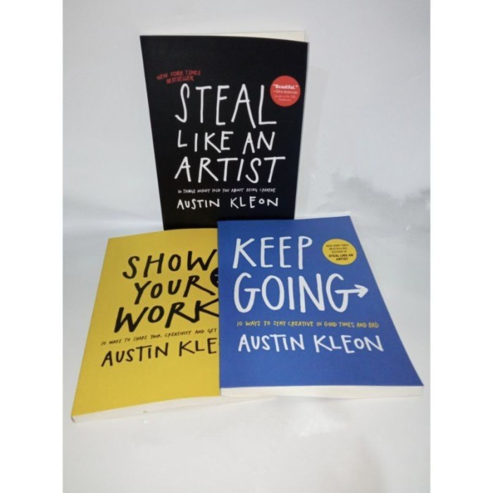 Top Pick Ind/Eng Show Your Work Version ขโมยเหมือน AN Artist Keep G0ing (แพ็ค 3 ชิ้น)
