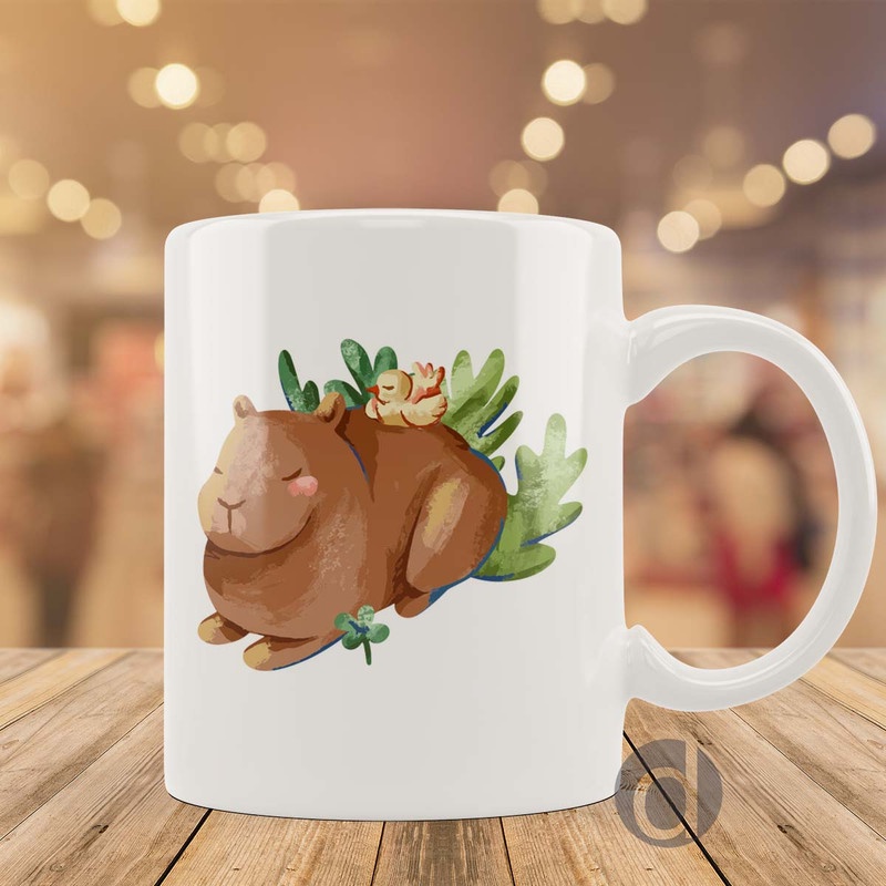 แก้วสัตว์น่ารัก Capybara Cool การ์ตูน V32