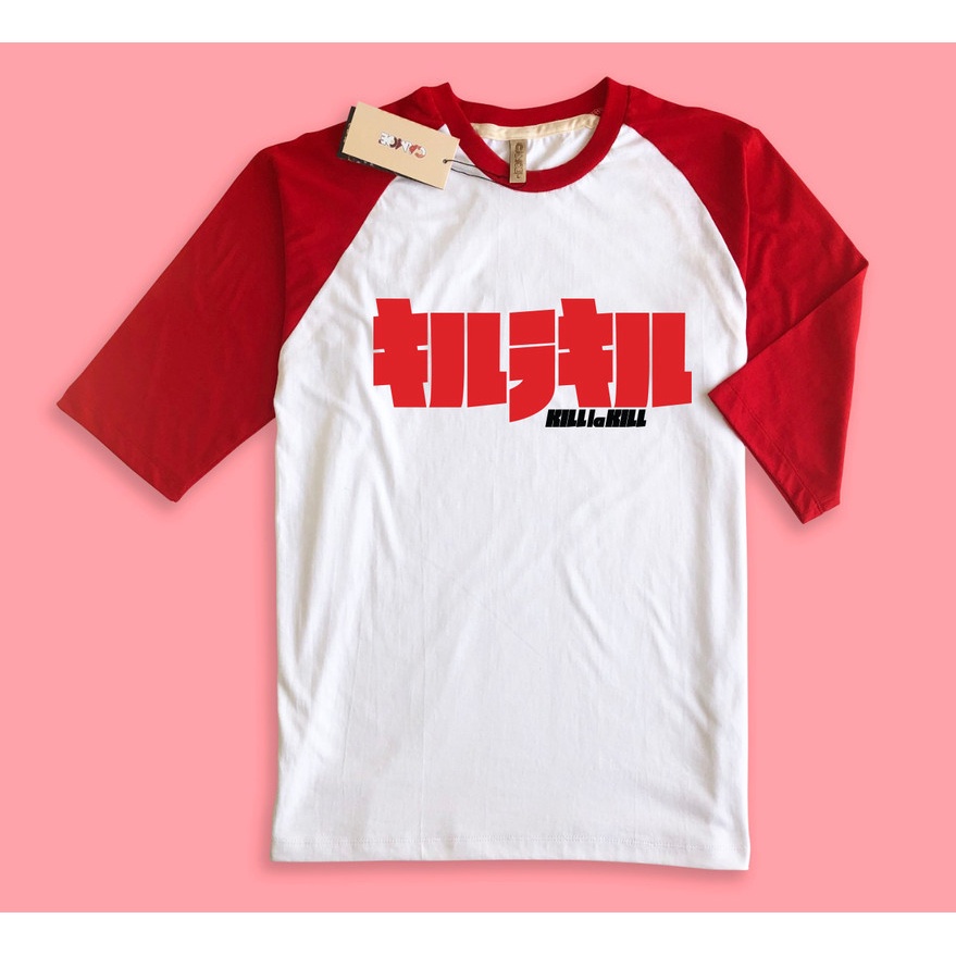 เสื้อยืด Kill La Kill Anime Raglan พร้อมโลโก้ญี่ปุ่น