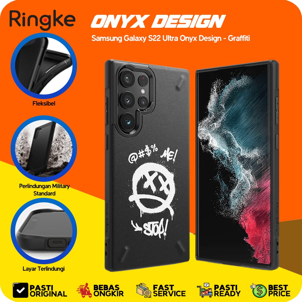 Ringke Galaxy S22 Ultra / S22 Plus / S22 Onyx กันกระแทก Softcase - S22Ultra-Grafindo