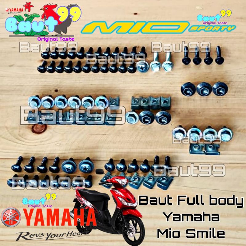 Yamaha Mio Smile Fullset Body Bolts/Yamaha Mio Smile Full Body