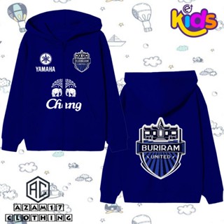 เสื้อแจ็กเก็ต เสื้อฮู้ดดี้ มีซิป ลายทีมฟุตบอล Buriram United สําหรับเด็กผู้ชาย และเด็กผู้หญิง