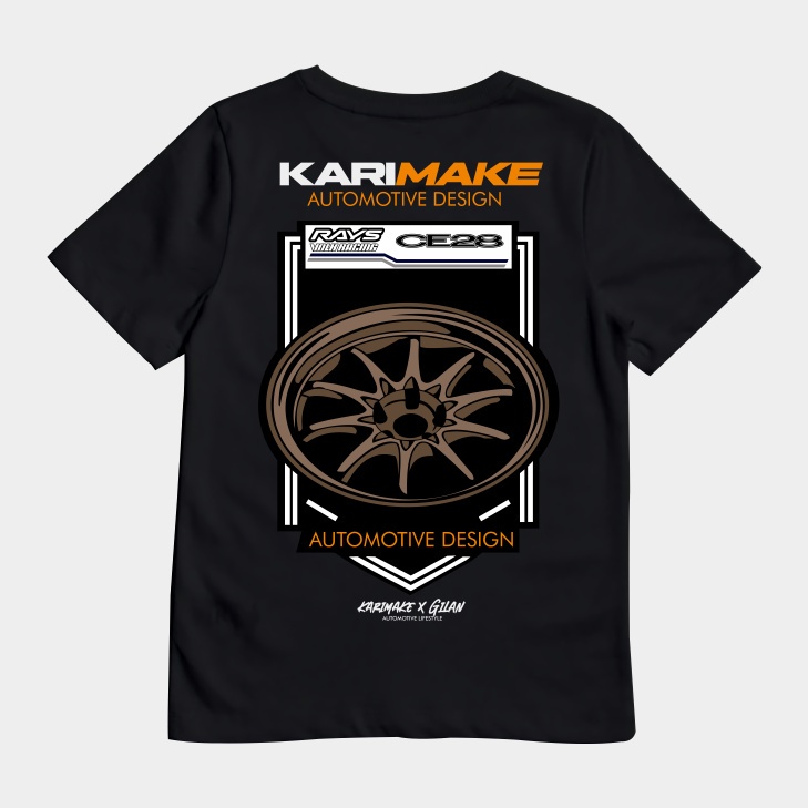 KRMK เสื้อยืด Distro สําหรับเด็ก Unisex พร้อม RAYS CE28 ขอบภาพออกแบบ AUTOMOTIVE