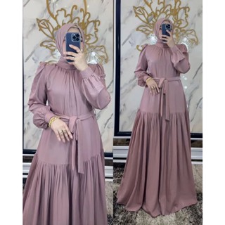 Gamis DAVINA DRESS BC M L XL XXL ชุดเดรสสั้น ไม่มีกระโปรง สไตล์เกาหลี สําหรับผู้หญิงมุสลิม