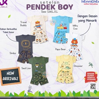 ☛ Grab promo BOY ชุดเสื้อแขนสั้น กางเกงขาสั้น สําหรับเด็กผู้ชาย ADEM JK