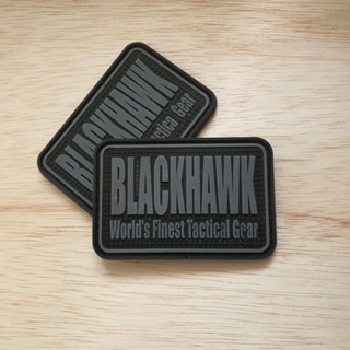 Blackhawk แผ่นปะยาง ลายโลโก้ยุทธวิธี - แผ่นปะสลักตราสัญลักษณ์ยาง อุปกรณ์เสริม