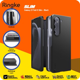 Ringke Samsung Z Fold 5 Slim เคสแข็ง สีดํา ทหาร หล่น บาง เกราะ