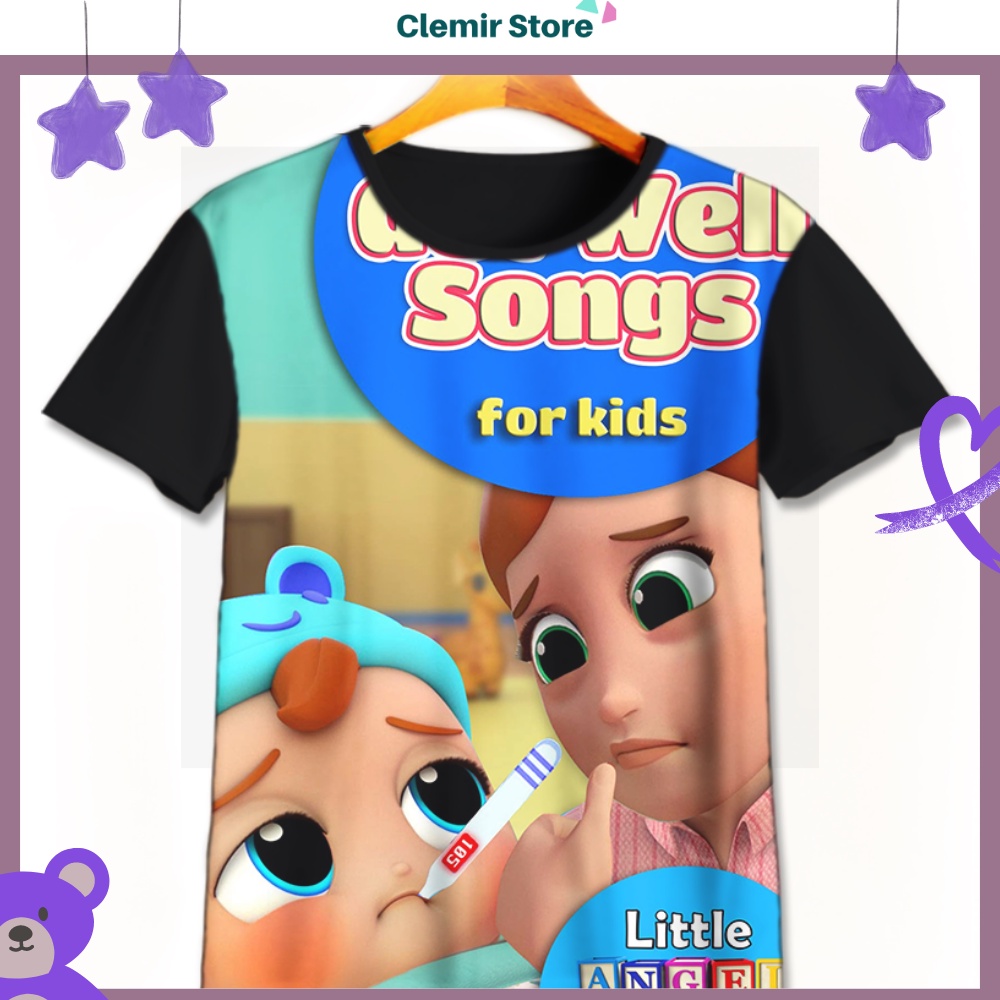 Baby John Little Angel Get Well Songs เสื้อยืดเด็กสําหรับเด็กอายุ 1-12 ปี | Baby John Little Angel ร