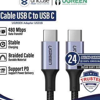 Star สายชาร์จซิการ์ USB Type C เป็น Type C UGREEN US316 PD 100W ชาร์จเร็ว