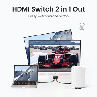 【ใหม่】UGREEN สวิตช์แยก HDMI 2 พอร์ต 4K 60Hz สําหรับสวิตช์ Xbox PS4 มอนิเตอร์ กล่องทีวี พร้อมสาย HDMI 1 เมตร