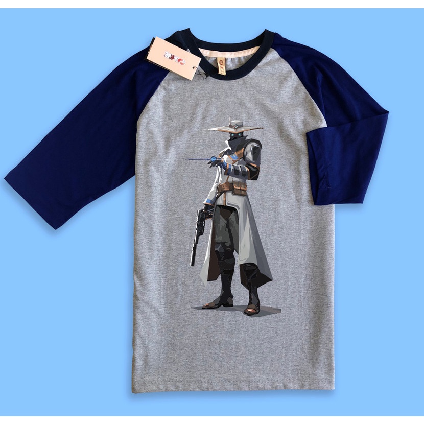 Valorant Agent Cypher Art Gaming Raglan เสื้อยืด