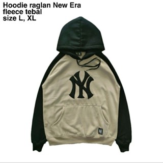 เสื้อแจ็กเก็ตกันหนาว มีฮู้ด ปักลาย new york raglan พรีเมี่ยม สําหรับผู้ชาย