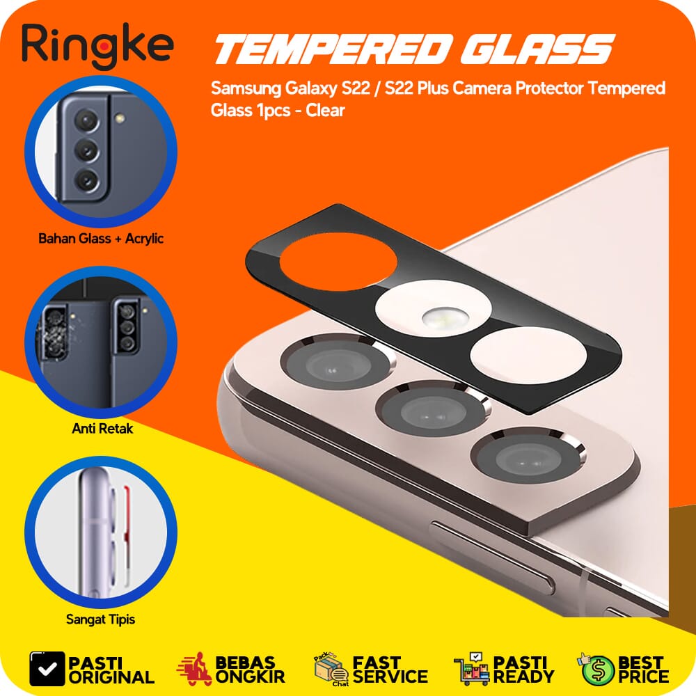 Ringke Galaxy S22 / S22 Plus กระจกนิรภัยป้องกันกล้อง 1 ชิ้น