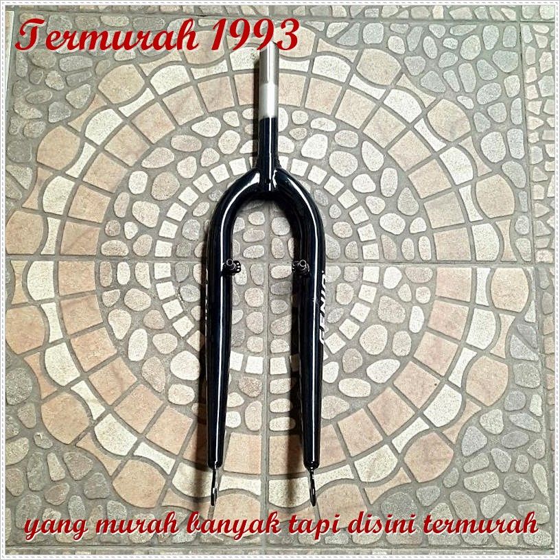 Hitam FORK - MTB BIKE FORK 26" GENIO BLACK IRON 25.4 อะไหล่จักรยาน