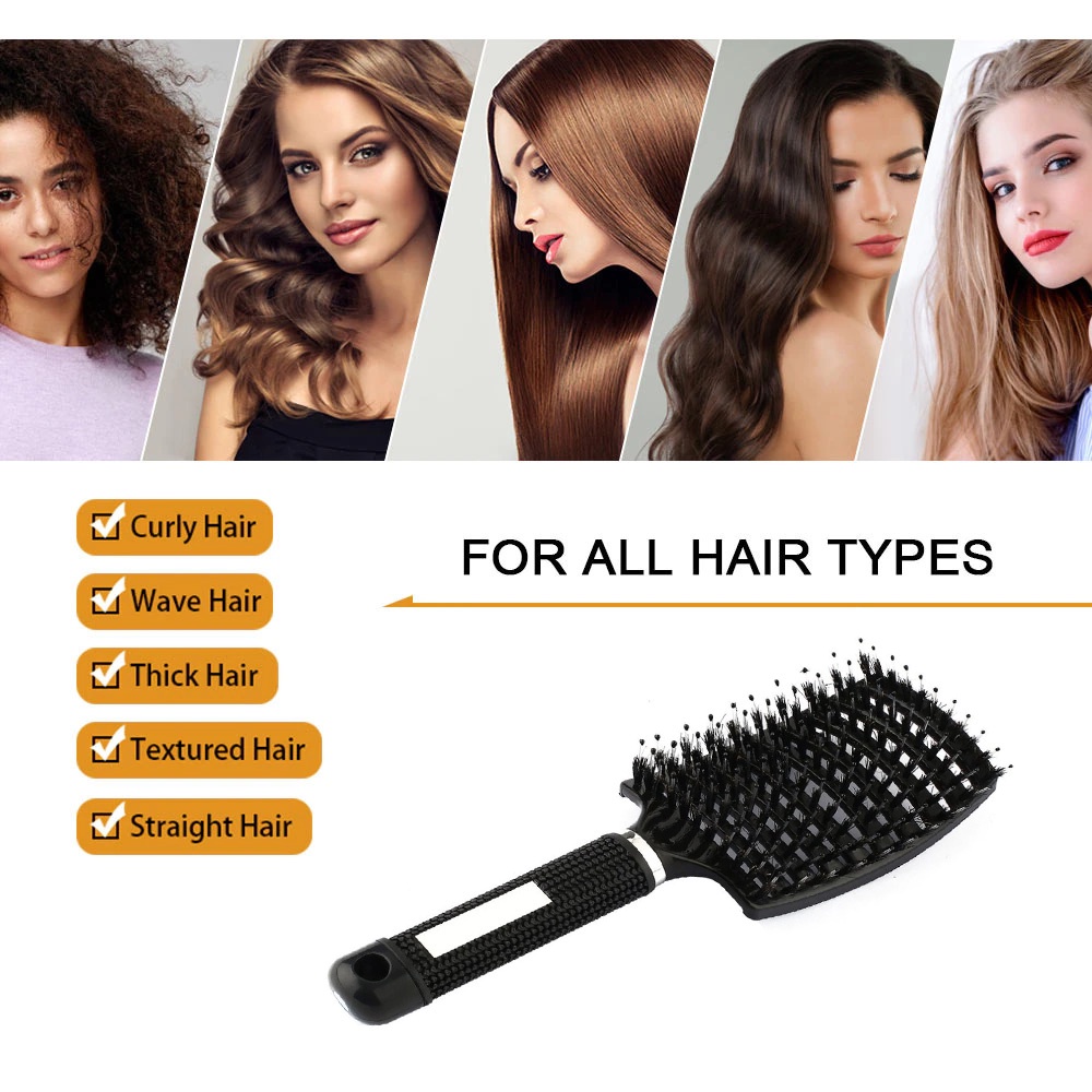 R3S YIBER หวีป้องกันผมร่วง Detangling Hair Comb Brush - Y76 - สีดํา R3WS