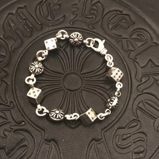 Chrome HEARTS สร้อยข้อมือเงินสเตอร์ลิง 925 สไตล์พังก์ วินเทจ หรูหรา เครื่องประดับ สําหรับปาร์ตี้ ฮิปฮอป