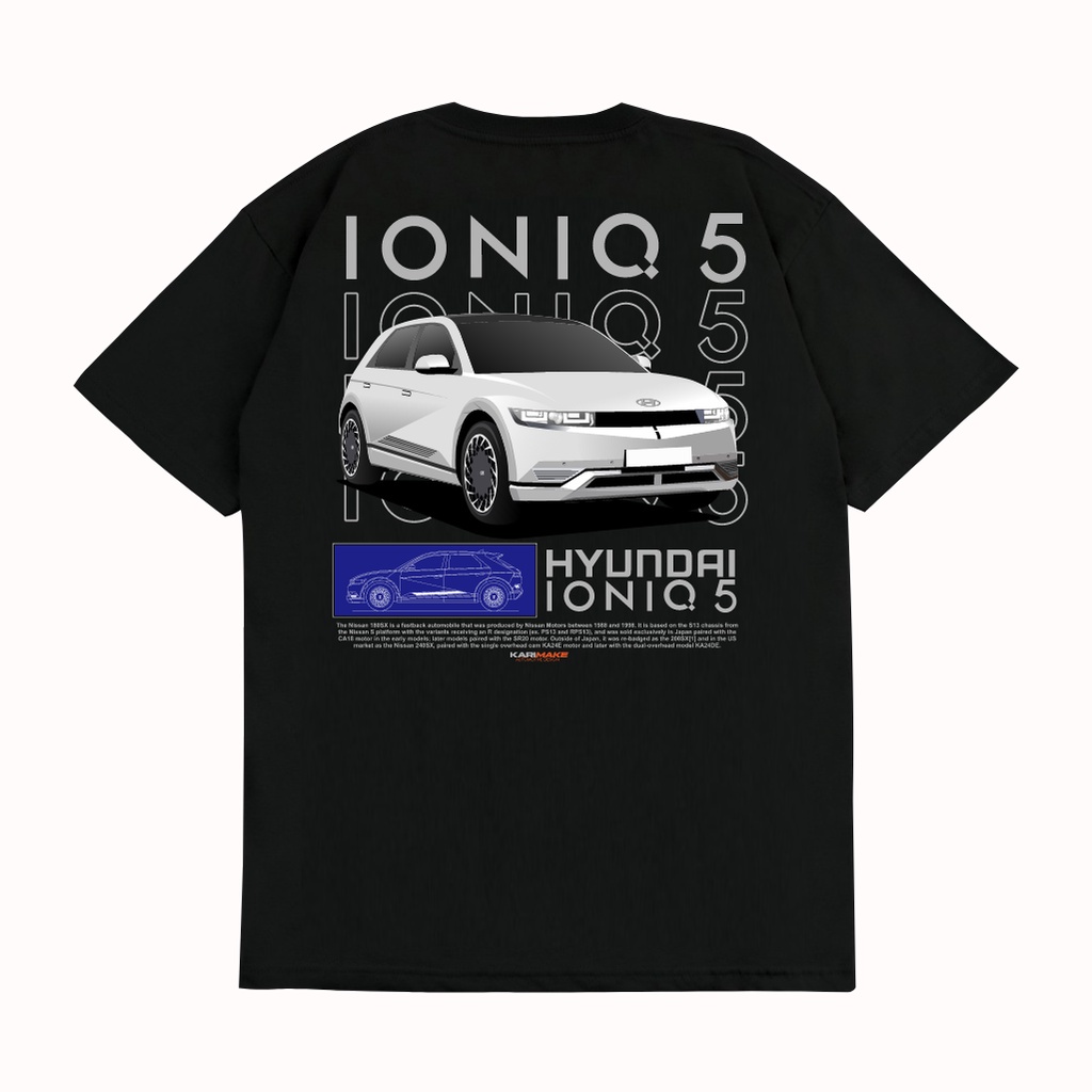 KRMK เสื้อยืด Unisex Distro พร้อม HYUNDAI IONIQ 5 Car Image