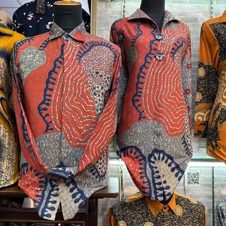 ล่าสุด เสื้อคู่รัก ผ้าฝ้าย ลาย Tunic batik solo lapis tricode by arfabatik67