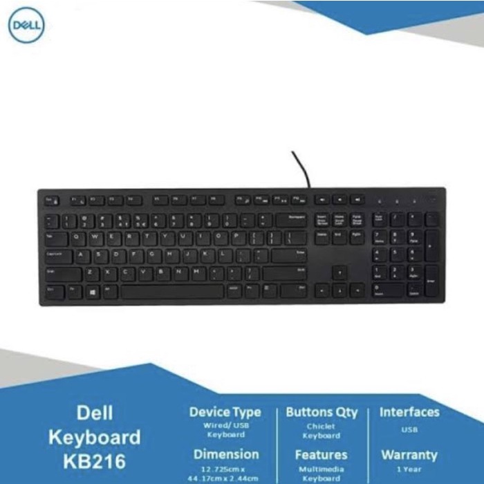คีย์บอร์ดมัลติมีเดีย Dell คีย์บอร์ด Kb216