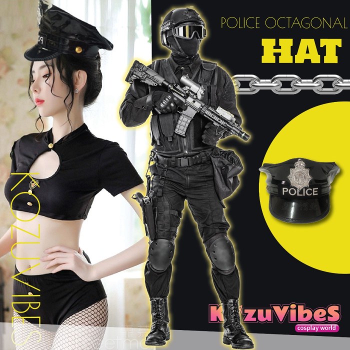 หมวกตํารวจ หมวกตํารวจ NYC คอสเพลย์ หมวกตํารวจ