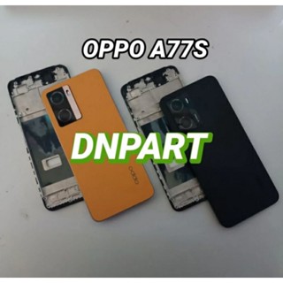 เคสด้านหลัง Oppo A77S กรอบ Lcd แบบเต็มชุด + กรอบรูป กระดูกกลาง + ประตูหลัง