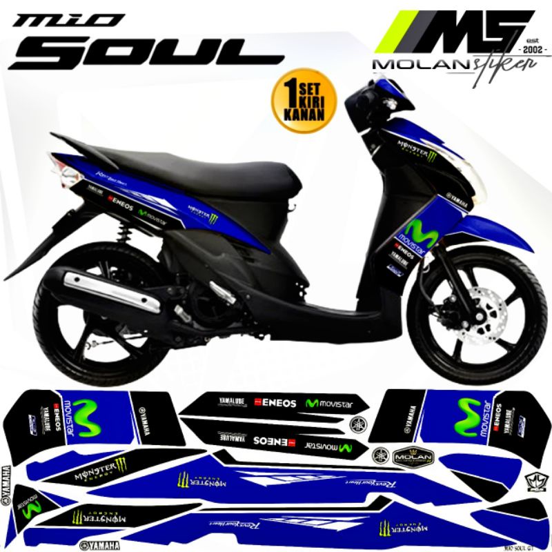 Decal สติกเกอร์ Striping Variation Mio Soul คาร์บูเรเตอร์ 2006-2012 MOVISTAR Mio Soul 115-Mio Soul เ